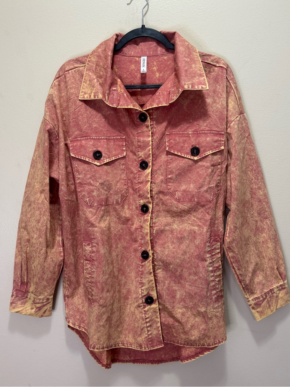 Zenana Mineral Washed Shacket